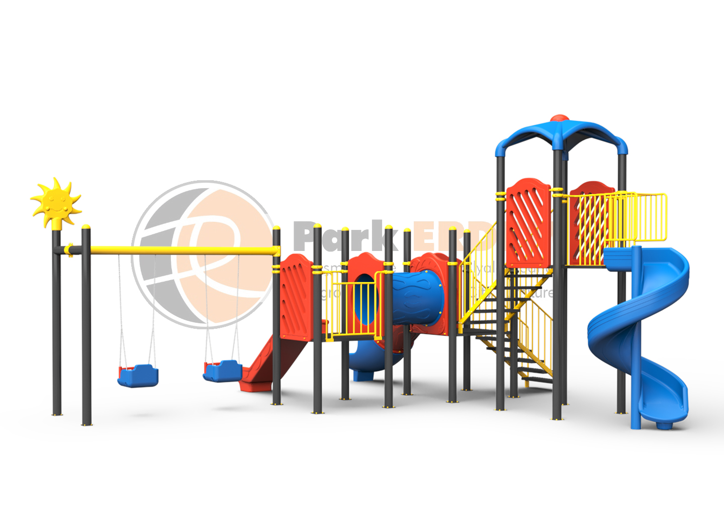 PEM-14 EKO ÜÇ KULELİ ÜÇ KAYDIRAKLI İKİ SALINCAKLI OYUN ALANI