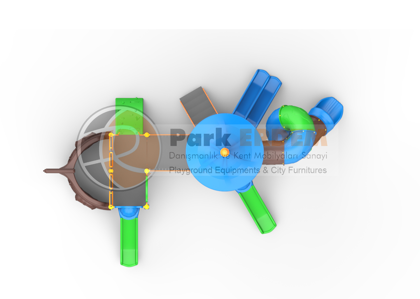 GEMİ TEMALI BÜYÜK OYUN PARKI PET-23 | Yüksek Kuleli Çoklu Kaydıraklı Çocuk Oyun Grubu | PARK ERDEM