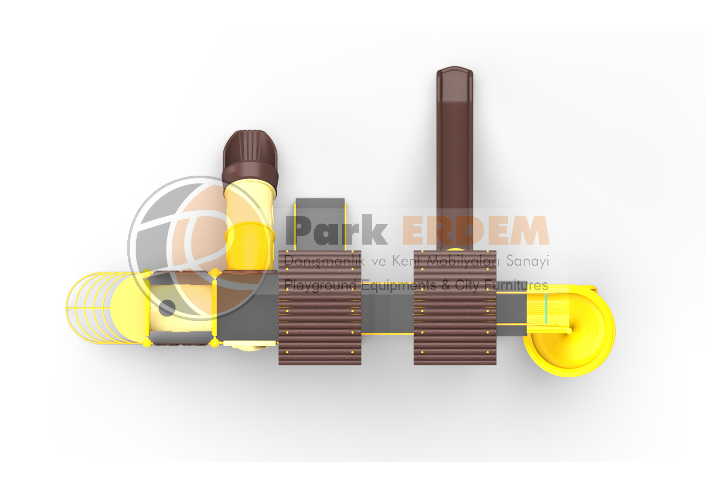 TREN TEMALI OYUN PARKI PET-27 | 3 Kaydıraklı Lokomotifli Çocuk Oyun Grubu | PARK ERDEM