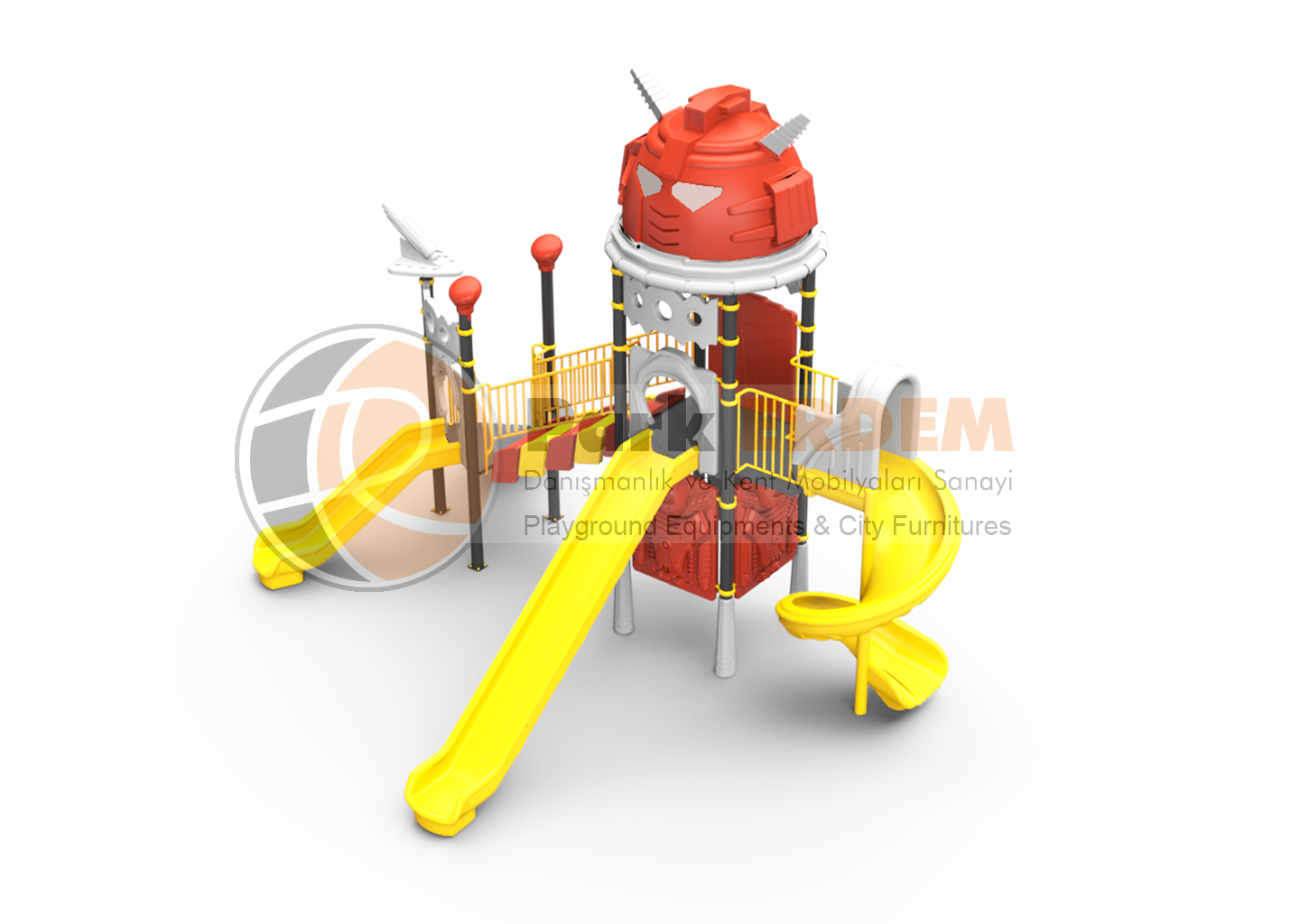 ROBOT TEMALI ÇOCUK OYUN ALANI PET-30 | 3 Kaydıraklı Eğlenceli Oyun Parkı | PARK ERDEM