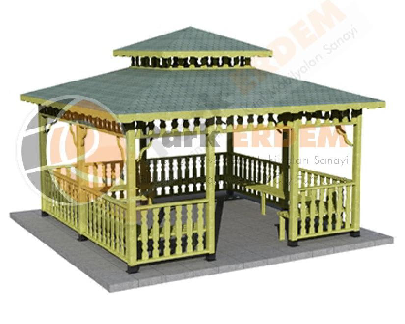 DESENLI KORKULUKLU KARE AHŞAP KAMELYA