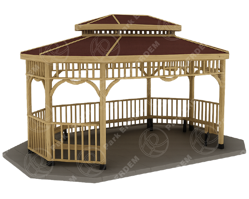 AHŞAP OVAL FORM SEKİZGEN KAMELYA