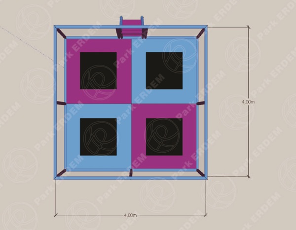 LARGE TRAMPOLINE 4X4 M² - PERFECT AREA FOR FUN BOUNCING