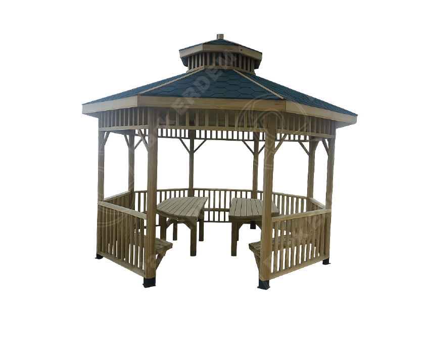 4X4 SEKİZGEN AHŞAP KAMELYA | Masalı ÇARDAK